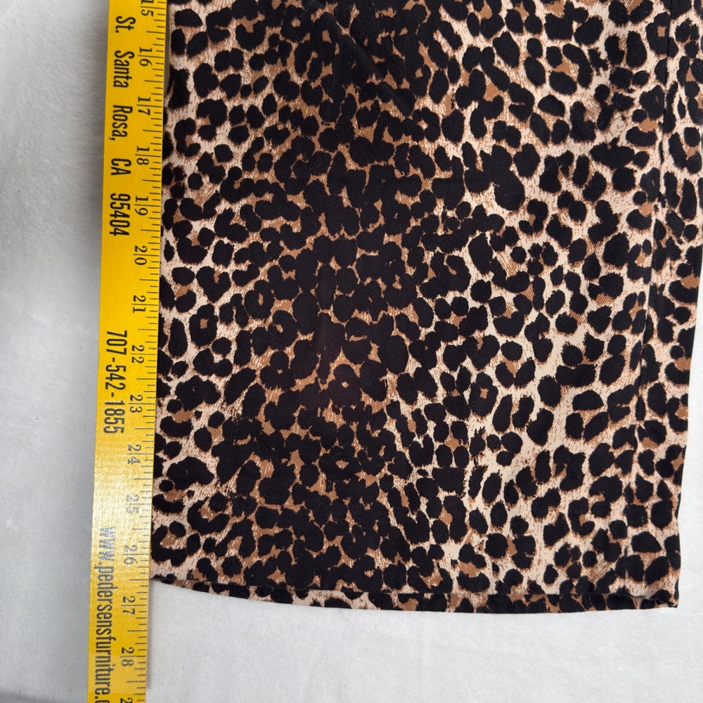 PAIGE Wide Leg Pants Womens 8 Leopard Print Drawstring Festival Indie Sleaze - Picture 8 of 11